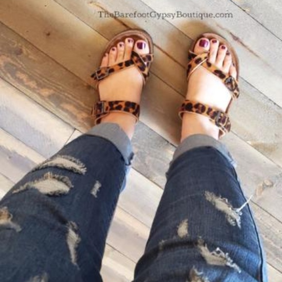 Shoes - Cheetah Suede Sandals